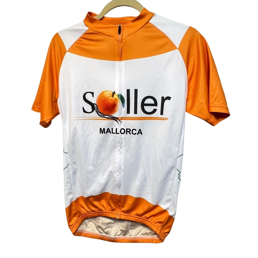 Lawi Cycling Jersey Mens Small Orange White Full Zip‎ S/S